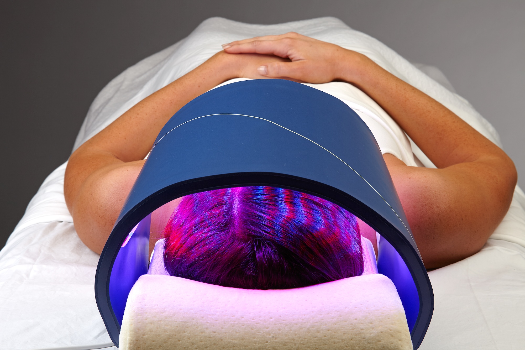 Celluma Pro mask over a face